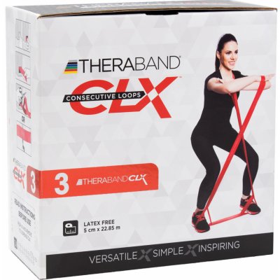 Thera-Band CLX 3 odporová guma - odpor 1,7kg - červená