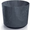PROSPERPLAST Kvetináč TUBO BETON EFFECT 12,8cm antracit