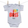 Boodyy Body s krátkym rukávom Mini Boss s menom 92 (18-24 mesiacov)
