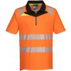 PORTWEST HI-VIS DX412 / Reflexná strečová polokošeľa - HV oranžová/čierna S
