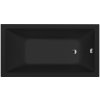 Polysan NOEMI akrylátová obdĺžniková vaňa 160x80x39cm, Čierna matná SPH 71722.21