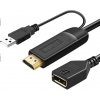 Adaptér HDMI PremiumCord 2.0 na DisplayPort 1.2 rozlíšenia 4K@60Hz 25cm kportad22