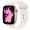 Apple Watch Series 11 46 mm Ružový zlatý hliník so svetlo červeným športovým remienkom – M/L MEV74WF/A