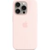 Apple iPhone 15 Pro Silicone Case with MS - Light Pink
