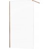 MEXEN/S - KIOTO Sprchová zástena WALK-IN 50x200 cm 8 mm, ružové zlato, transparent 800-050-101-60-00