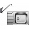 Blanco Set drezu Dinas XL 6 S Compact a batérie Daras, nerezová/chróm SET 05-A 25 DARAS