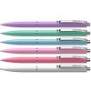 Guľôčkové pero, 0,5 mm, stláčací mechanizmus, telo pera: mix farieb, SCHNEIDER 