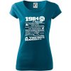 1984 v kocke - Dámske tričko Pure - 3XL ( Petrolejová )