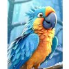 Diamantový obraz Modrý papagáj