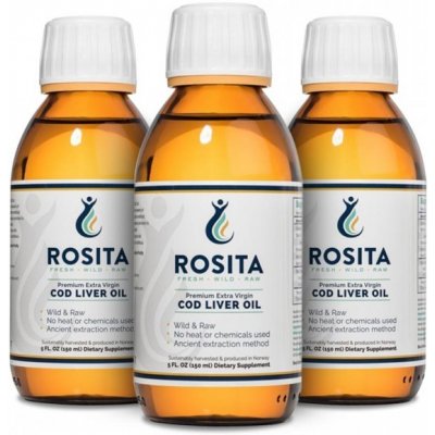 Rosita Extra panenský olej z tresčej pečene - tekutý, 3x150 ml