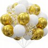 SADA BALÓNY BIELE A ZLATÉ BALÓNY 30 KS SVÄTÉ PRIJÍMANIE IHS SVADBA KRST