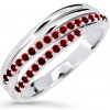 Cutie Diamonds Trblietavý prsteň z bieleho zlata s rubínmi DZ6716-3352-RU-X-2 65 mm