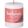 Bolsius Rustic Shine Valec 68x80mm Cloudy White, biela sviečka