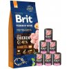 BRIT Premium By Nature Senior Small Medium S+M 15 kg + mokré krmivo s morčacím mäsom 6x400 g