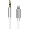 AppleKing prepájací kábel AUX s konektormi lightning 8-pin/3,5 mm jack pre iPhone / iPad -1 m - biely - možnosť vrátiť tovar ZADARMO do 30tich dní