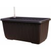 Plastia samozavlažovací truhlík Siesta Lux - 40 cm čoko