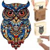 Drevené puzzle Sova, skladačka 177 dielikov pre deti aj dospelých