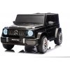 Elektrické autíčko Mercedes-Benz G63 AMG 4x4 Dvojmiestne 24V, čierne, MP3 Prehrávač s USB/AUX a Bluetooth pripojením, Pohon 4x4, Lítiová batéria , EVA kolesá s odpružením, Koženkové sedadlá, Diaľkový