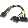 AKASA - SATA power na 6+2-pin PCIe adaptér AK-CBPW19-15