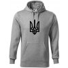 Ukrajina trojzubec veľký - Mikina pánska Cape s kapucňou - L ( Tmavosivý melír )