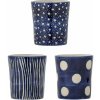 Tmavomodré šálky v súprave 3 ks na espresso z kameniny 190 ml Minoa – Bloomingville