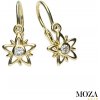 MOZA gold Detské náušnice MG4173 Farba kameňa: Biela, Farba Zlata: žlté Au