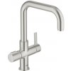 Drezová batéria GROHE Red Duo s otočným ramienkom supersteel 30097DC0