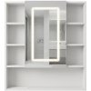 Rea Luna, zrkadlová skrinka s LED osvetlením 70×80 cm, plast, REA-M0405