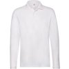 Fruit of the Loom pánska polokošeľa s dlhým rukávom white