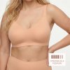 Bezšvová tvarujúca podprsenka bez kostíc so širokými ramienkami, TMAVÁ NUDE Veľkosť: S