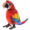 Mikrotrading Papoušek Ara stojící červený 20 cm