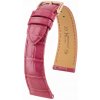 Kožený remienok Hirsch London L 04307024-7, ružový, aligátorová koža, dĺžka L, Quick Release 19 mm