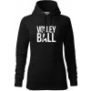 Volleyball nápis - Mikina dámská Cape s kapucí - XS ( Čierna )