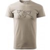 Geometria - svet - Klasické pánske tričko vyššej gramáže - XL ( Ľadovo sivá )