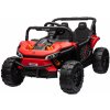 Beneo Elektrické autíčko UTV Small 12V, červený, Pohon zadných kolies, 12V batéria, Plastové kolesá, široké dvojité sedadlo, 2,4 GHz Diaľkový ovládač, Jednomiestne, MP3 prehrávač so vstupom USB/SD, LE