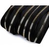 Zips kostený No 5 kocky metráž - 1 m 2 (322) čierna zlatá