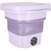 Automatická turistická práčka, mini, skladacia, prenosná, 8L, fialová biela