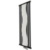 Regnis Kalipso Mirror, vykurovacie teleso 500x1200mm so stredovým pripojením 50mm, 625W, čierna matná, KALIPSOLUSTRO/1200/500/D5/BLACK