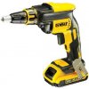 DeWALT - 18V AKU sadrokartonársky skrutkovač, 2x aku 2,0 Ah XR, nabíjačka DCF620D2