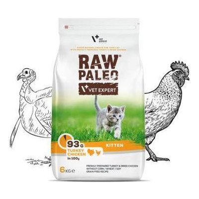 VETEXPERT Raw Paleo Kitten Turkey&Chicken 6 kg