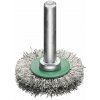 Lessmann 415343 | Rotačná kefa so stopkou priemer 6 mm nehrdzavejúci drôt, zvlnený priemer 50x14 / 0,20 nerezový drôt, zvlnený