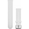 Garmin řemínek Quick Release 20mm, silikonový bílý, stříbrná přezka 010-11251-1P