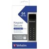 USB kľúč, 64GB, USB 3.2, šifrované, 160 130Mb s, VERBATIM Keypad Secure