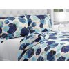 Biante Bavlnené posteľné obliečky Sandra SA-574 Modré hexagóny na bielom Predĺžené 140x220 a 70x90 cm