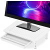 Stojan na notebook / monitor NANKIN so zásuvkou biely