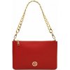 Kožená kabelka s reťazovým popruhom Diva Tuscany Leather Farba: Ružovočervená