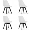 Set štyroch jedálenských stoličiek MARK biely - čierne nohy (4 ks)