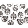 Prívesok strom života Ø20 mm - 20 ks platina