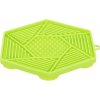 Lick´n´Snack HEXAGON s prísavkami - podložka na pomalé kŕmenie, 17 cm, TPR/plast, zelená