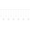 ISO 11327 Svetelný záves hviezdy vločky 138 LED studená biela